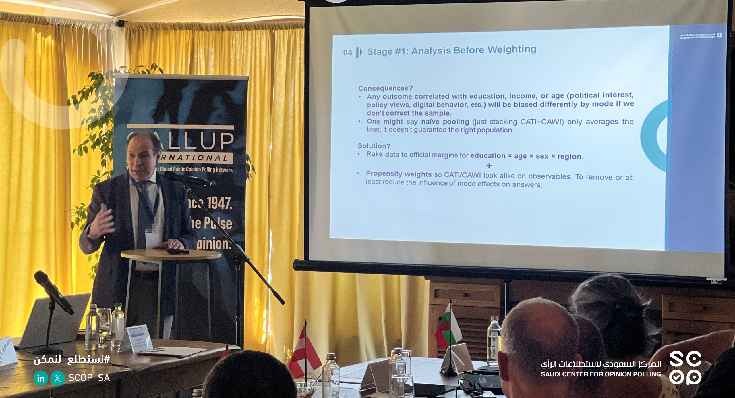 المركز السعودي لاستطلاعات الرأي يشارك في مؤتمر جالوب الدولي في بلغاريا